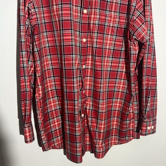Orvis Men's L Red Plaid Long Sleeve Button Down Shirt - Picture 3 of 7